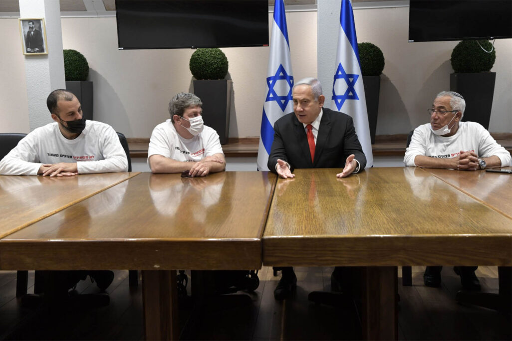 ראש הממשלה בפגישה עם יו"ר ארגון נכי צה"ל. (צילום: קובי גדעון/ לע"מ)