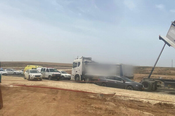 זירת התאונה בנציבות (צילום: תיעוד מבצעי מד"א)