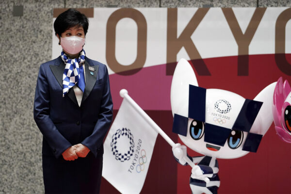 100 יום עד תחילת אולימפיאדת טוקיו 2020. (צילום: AP/Eugene Hoshiko, Pool)