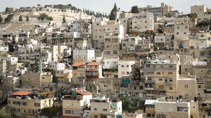 حي سلوان في شرقي القدس (تصوير: غرشون الينسون / فلاش 90)