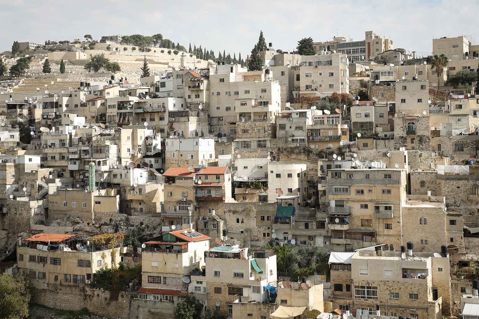 View of the East Jerusalem neighbourhood of Silwan, as seen from the City of David, on December 13, 2020. Photo by Gershon Elinson/FLASH90