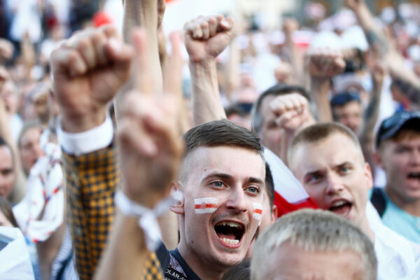 מחאה בבלארוס נגד הנשיא אלכסנדר לוקשנקו (צילום ארכיון: REUTERS/Vasily Fedosenko)