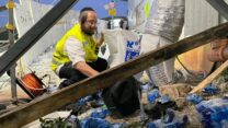 מתנדב זק"א בזירת האסון במירון (צילום: זק"א)