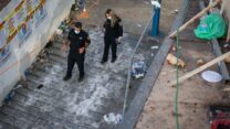 זירת האסון במירון (צילום ארכיון: דוד כהן/פלאש90)