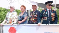 טקס יום הניצחון על גרמניה הנאצית בירושלים, 2021. "אנו מציינים 76 שנה של ניצחון האור על החושך" (צילום: דוד טברסקי)