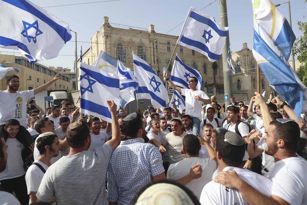 מצעד הדגלים בירושלים (צילום: AP/Ariel Schalit)