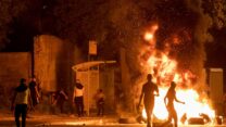 עימותים בהפגנה ברמלה (צילום: יוסי אלוני, פלאש 90)