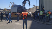 זירת התאונה בתחנת "אורות רבין" בחדרה (צילום: ארגון הצלה)