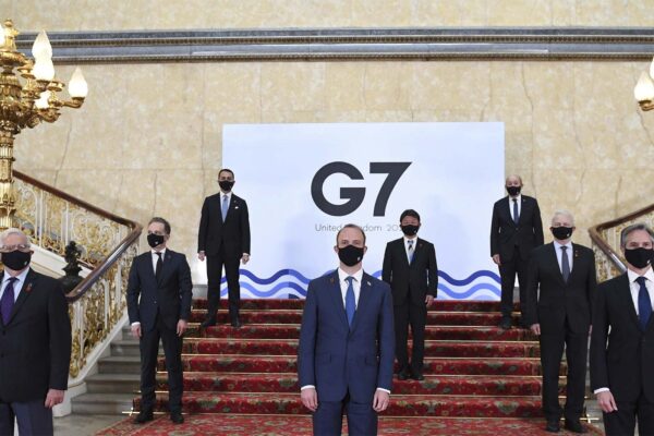 ועידת שרי החוץ של ה-G7. (צילום: Stefan Rousseau/Pool via AP)