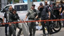 זירת פיגוע הדקירה בירושלים (צילום: יונתן זינדל/פלאש 90)