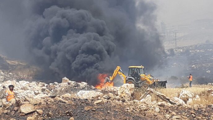 שריפה בשומרון ובקעת הירדן (צילום: דוברות כבאות והצלה)