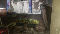 השריפה בג'סר א זרקא (צילום: דוברות כבאות והצלה)