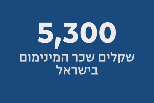 נתון ביום: 5,300 שקלים שכר המינימום בישראל