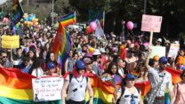מצעד הגאווה בירושלים 2021 (צילום: אוליבייה פיטוסי, פלאש 90)