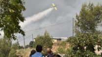 שריפה גדולה בקלנסווה (צילום: תיעוד מבצעי כבאות והצלה השרון)