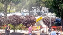 קריסת חניון בבית חולים שערי צדק בירושלים (צילום: מאיר רבינוביץ')