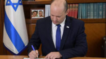 רה"מ נפתלי בנט בלשכת ראש הממשלה. (צילום: עמוס בן גרשום/לע"מ)