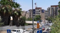 הריסת בניין רשות השידור בירושלים (צילום: דוד טברסקי)