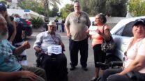 הפגנת הנכים לקצבת נכות בגובה שכר המינימום (צילום: אלחנן אהרון)