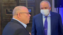 שר האוצר ליברמן ויו״ר ההסתדרות ארנון בר-דוד (צילום: אגף דוברות ההסתדרות)