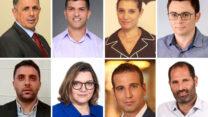 שורה ראשונה מימין לשמאל: יאיר פינס, נעמה שולץ, ערן דוידי, רם בלניקוב
שורה שניה מימין לשמאל:  יאיר הירש, תומר לוטן, מיכל פרנק, מוני מעתוק
(צילום: משרד הבינוי והשיכון, רענן כהן, יח"צ,  ויקימדיה, מורן ויזל,  משרד התחרבורה,  צילום מסך)