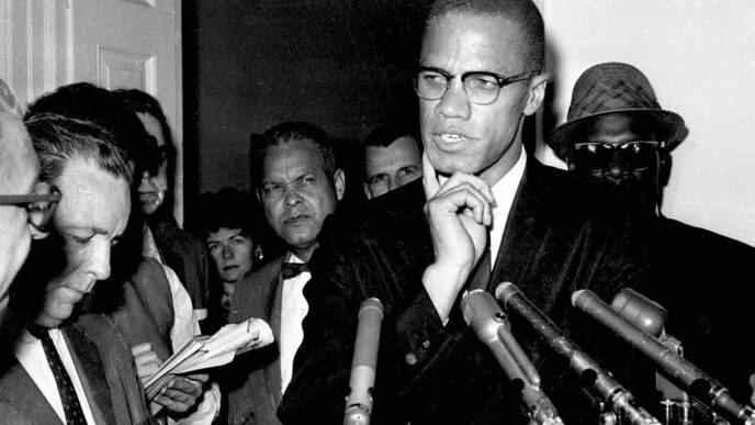 Malcolm X in Washington D.C, 1963. (Photo: AP)