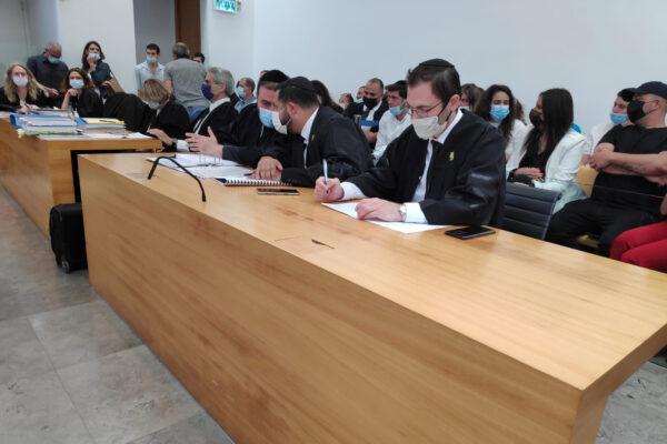 דיון בבית המשפט המחוזי בחיפה על הגישה לנחל האסי. (צילום: דוד טברסקי)