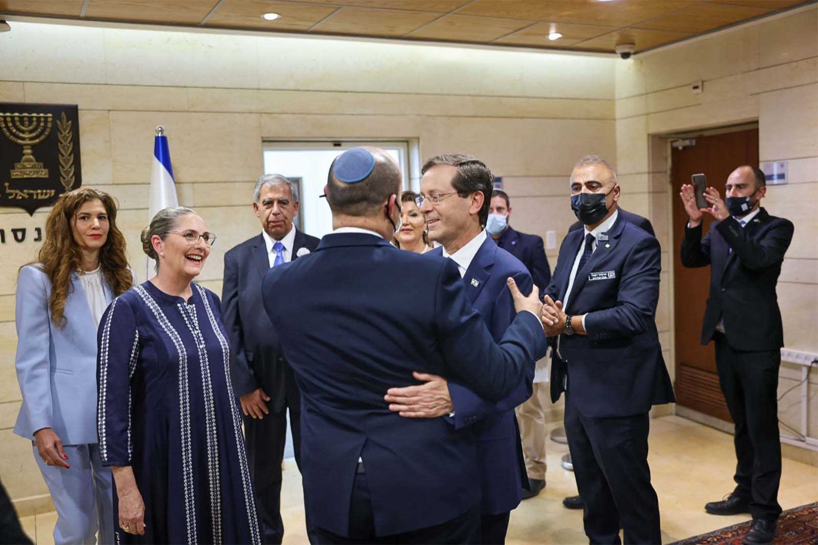 השבעת נשיא המדינה ה-11 במשכן הכנסת 7.7.21 (צילום: דוברות הכנסת, נועם מושקוביץ)