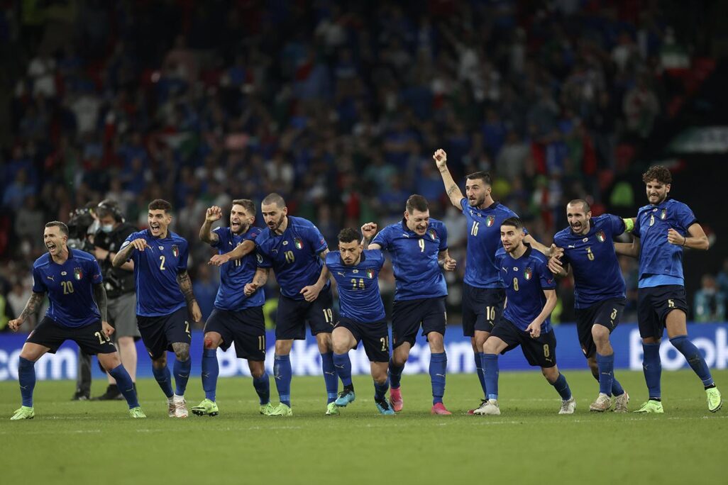 נבחרת איטליה זוכה ביורו 2020, לאחר ניצחון על אנגליה בפנדלים (Carl Recine/Pool Photo via AP)