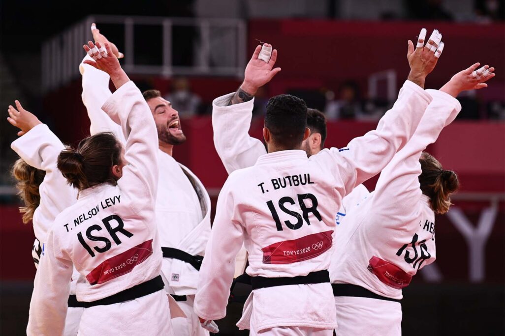 נבחרת ישראל בתחרות הקבוצתית בג'ודו, אולימפיאדת טוקיו (צילום: REUTERS/Annegret Hilse)