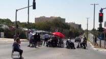 הפגנת הנכים ברחוב רופין בירושלים (צילום: אלחנן אהרון)