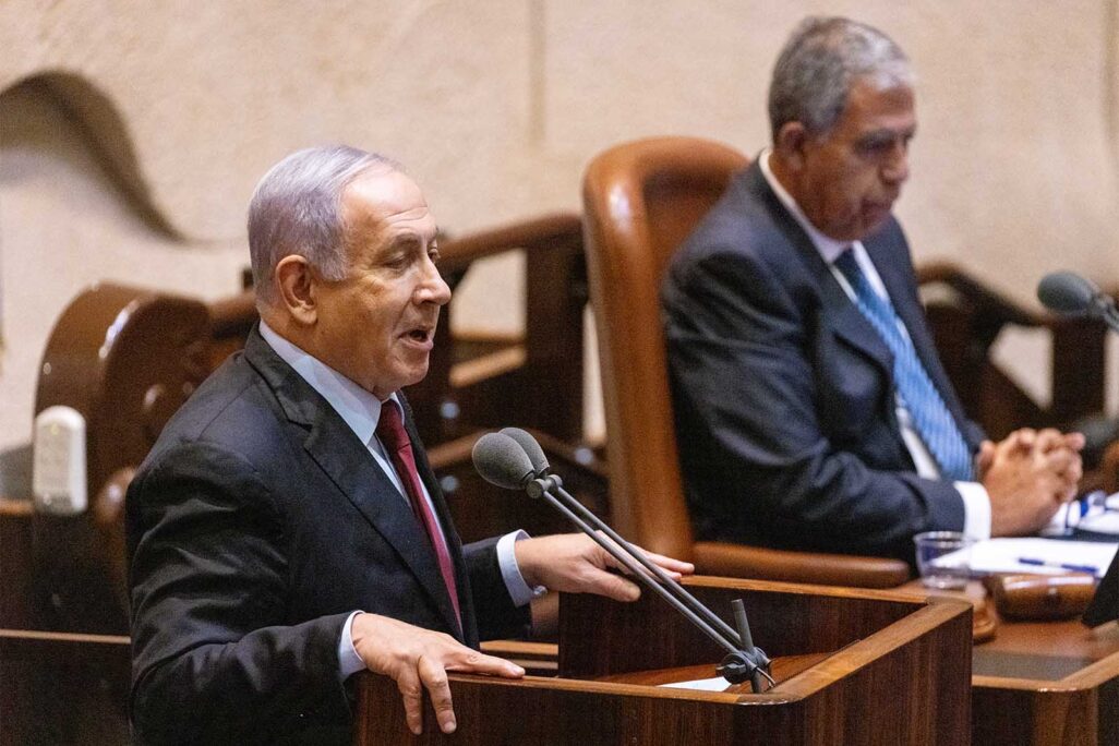 ראש האופוזיציה בנימין נתניהו במליאת הכנסת (צילום: אוליבייה פיטוסי/פלאש90)