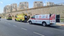 זירת תאונת עבודה באתר בנייה, ארכיון (צילום: חיים שרעבי, תיעוד מבצעי מד"א)