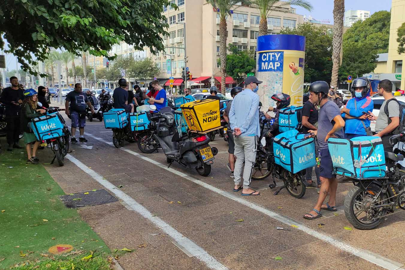 הפגנת עובדי וולט (צילום: ניצן צבי כהן)
