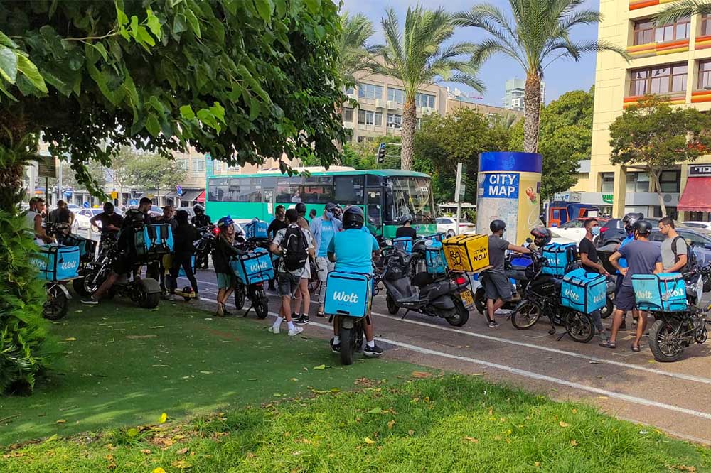 הפגנת עובדי וולט (צילום: ניצן צבי כהן)