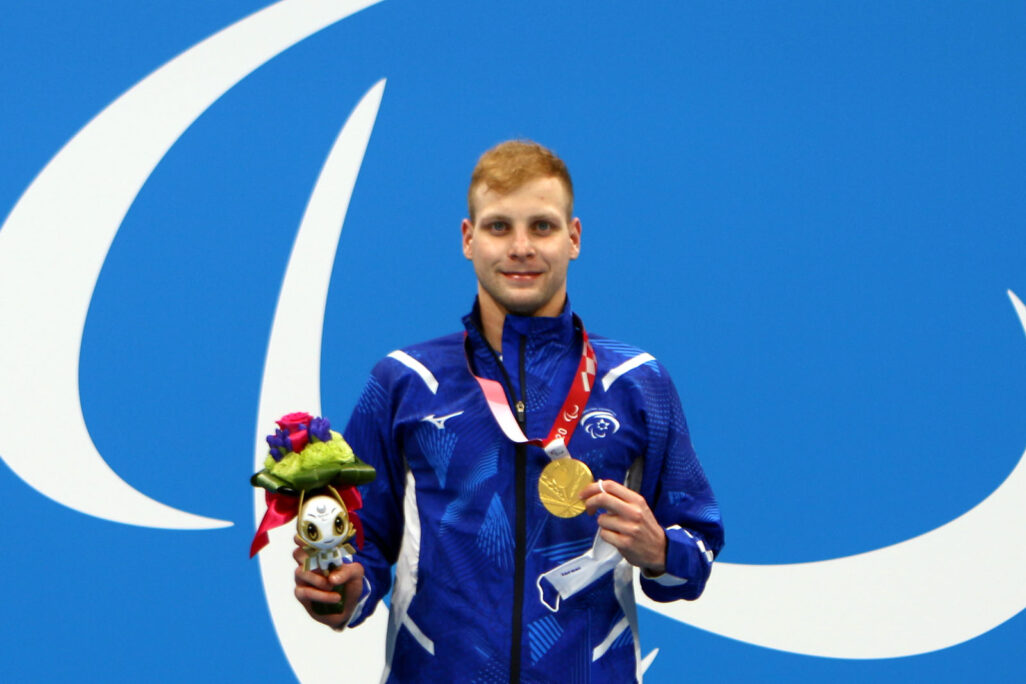 מארק מליאר זוכה במדליית הזהב ב-400 מטר חופשי, במשחקים הפראלימפיים בטוקיו (צילום: קרן איזקסון, הוועד הפראלימפי בישראל)