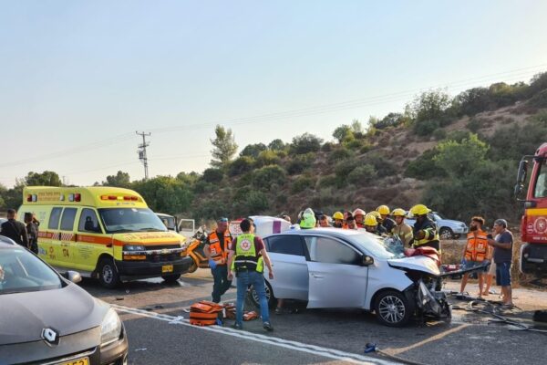 תאונת דרכים בכביש 38 (צילום: תיעוד מבצעי מד"א)