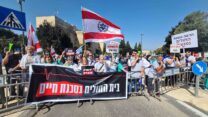 הפגנת בתי החולים הציבוריים (צילום: דפנה איזברוך)