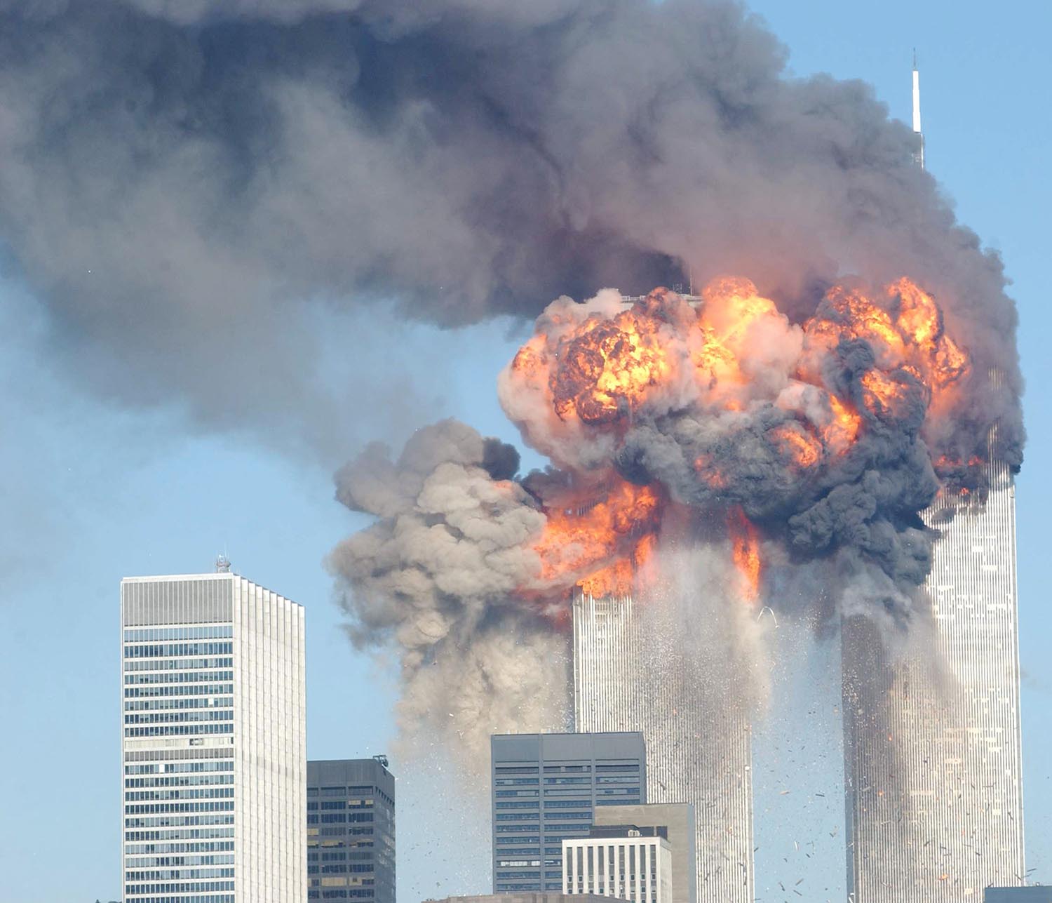 הפיגוע במגדלי התאומים, 11 בספטמבר 2001. אל-קאידה חזק כיום מתמיד (צילום:Spencer Platt/Getty Images)