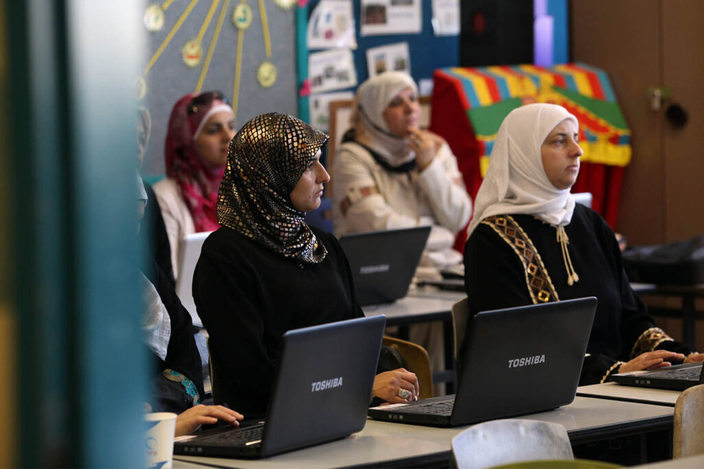 دورة كمبيوتر للمعلمين العرب في القدس الشرقية. أرشيف للمصورين ليس له علاقة بالمقال (الصورة: يوسي زامير / فلاش 90)