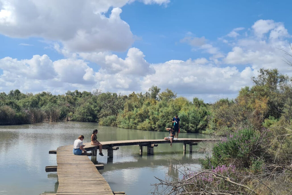 מטיילים בשמורת עין אפק (צילום: סוהיר מרעי רשות הטבע והגנים)