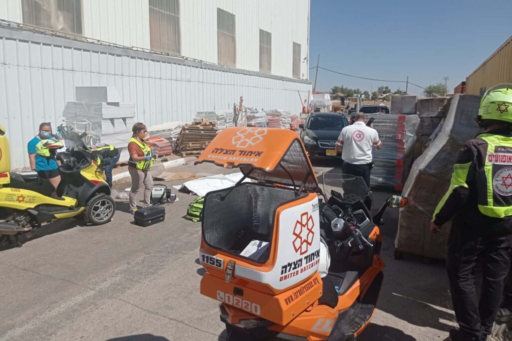 זירת תאונת עבודה (צילום אילוסטרציה: איחוד הצלה) זירת תאונת עבודה (צילום אילוסטרציה: איחוד הצלה)