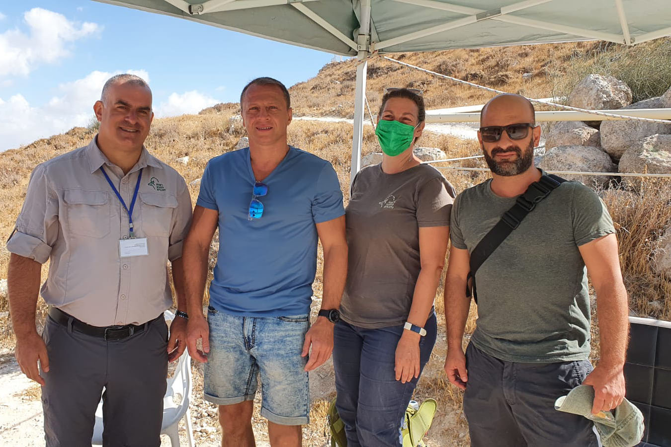 שר התיירות יואל רזבוזוב בהרודיון (צילום: אפי קרסק רשות הטבע והגנים)