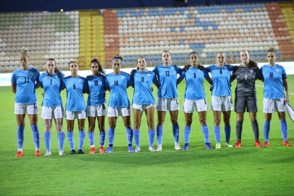 נבחרת הנשים בכדורגל מול פורטוגל במוקדמות המונדיאל (צילום: ההתאחדות לכדורגל בישראל)