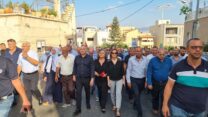 ההפגנה בסח'נין לציון יום השנה לאירועי אוקטובר 2000. "הלקח לא נלמד" (צילום: דוברות חד״ש)