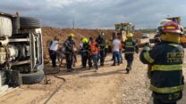 זירת התאונה בקרית גת (צילום: דוברות איחוד הצלה)