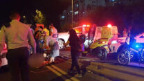 זירת התאונה סמוך לבאר טוביה (צילום: דוברות מד"א)