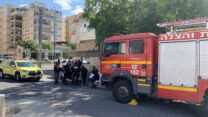 בניין בקרית אתא מפונה מדיירים מחשש לקריסה (קרדיט דוברות כבאות והצלה)