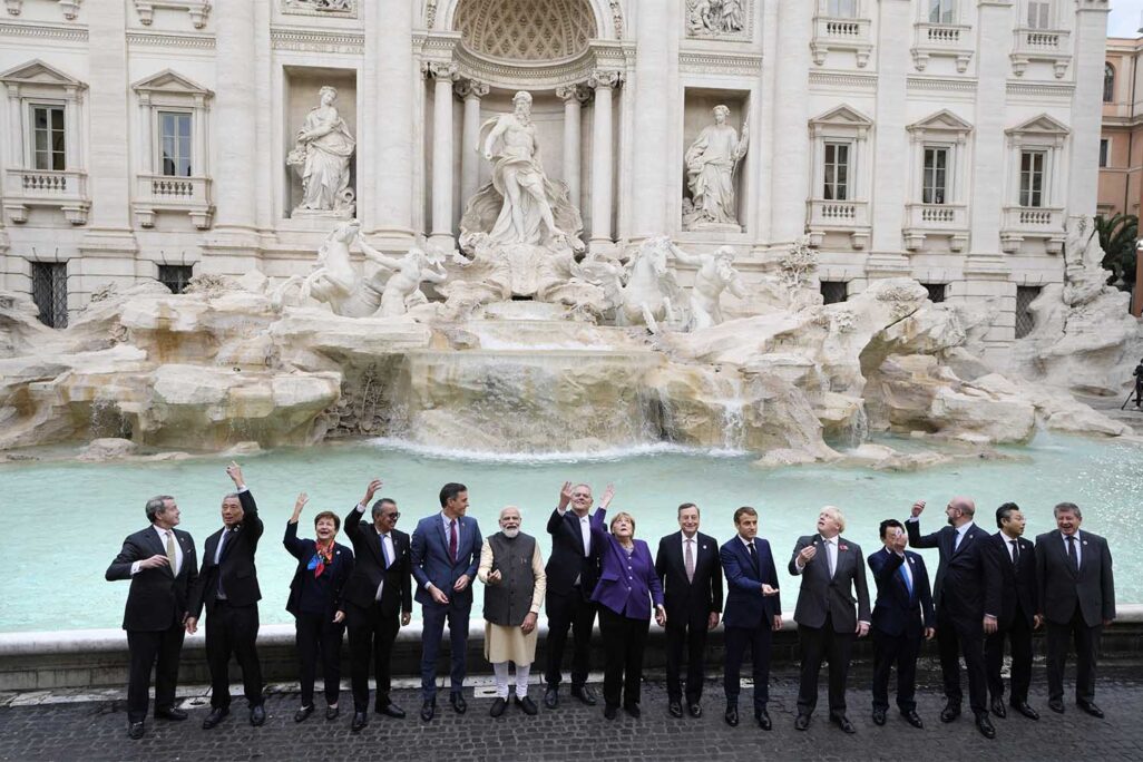 מנהיגי מדינות ה-G20 ברומא (צילום: AP/Gregorio Borgia)