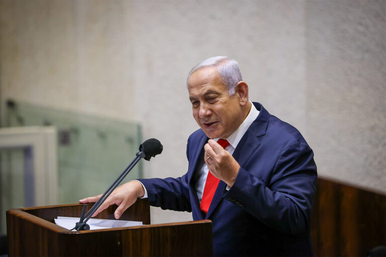 Opposition leader Benjamin Netanyahu at the Knesset plenum. “I can work with any prime minister” (Archive photo: Noam Moskowitz, Knesset Spokesperson’s Office)